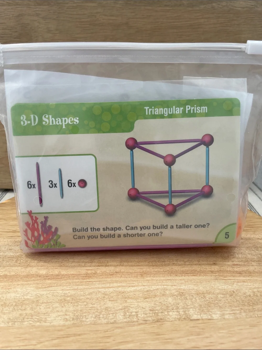 SALE! NWT Learning Resources Dive into Shapes Triangles Kit Orange, Pink, Blue